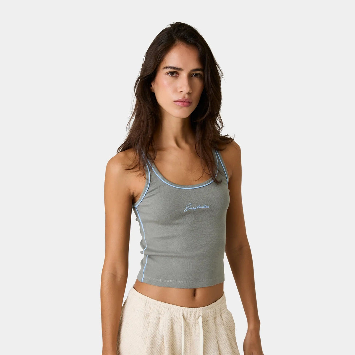 Musculosa femenina Eme Studios Graf Heather Grey