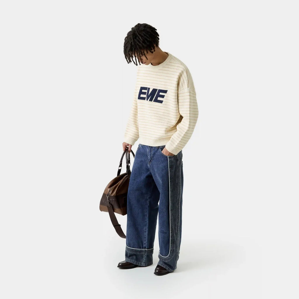 Pinstripe Sugar Knit Sweater