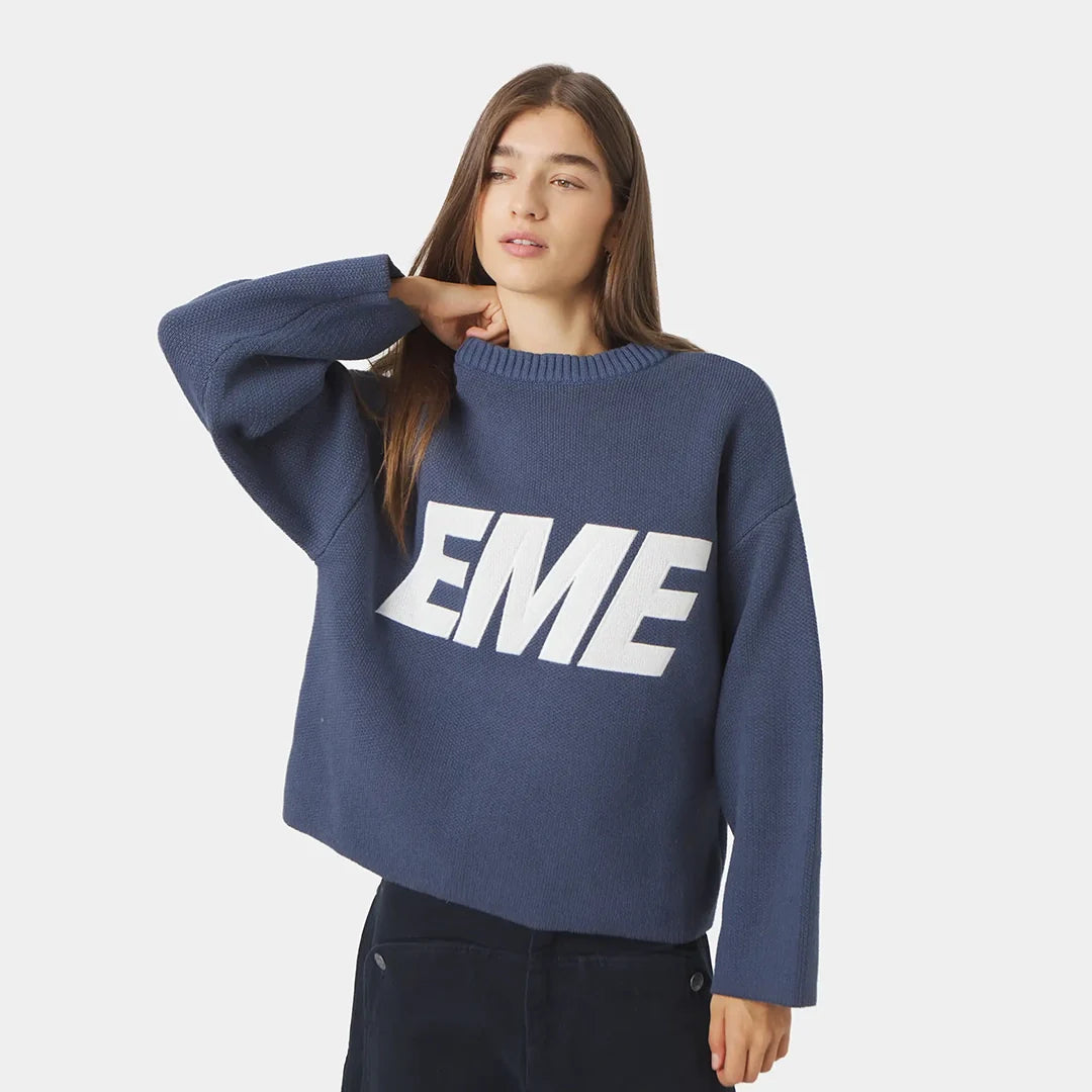 Flux Navy Knit Sweater