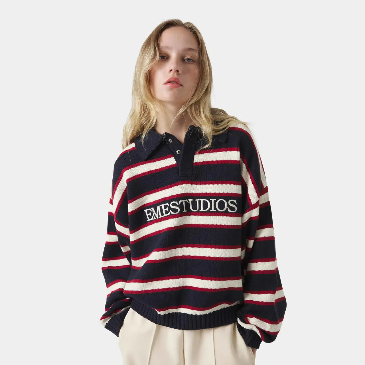 Sweet Navy Knit Polo