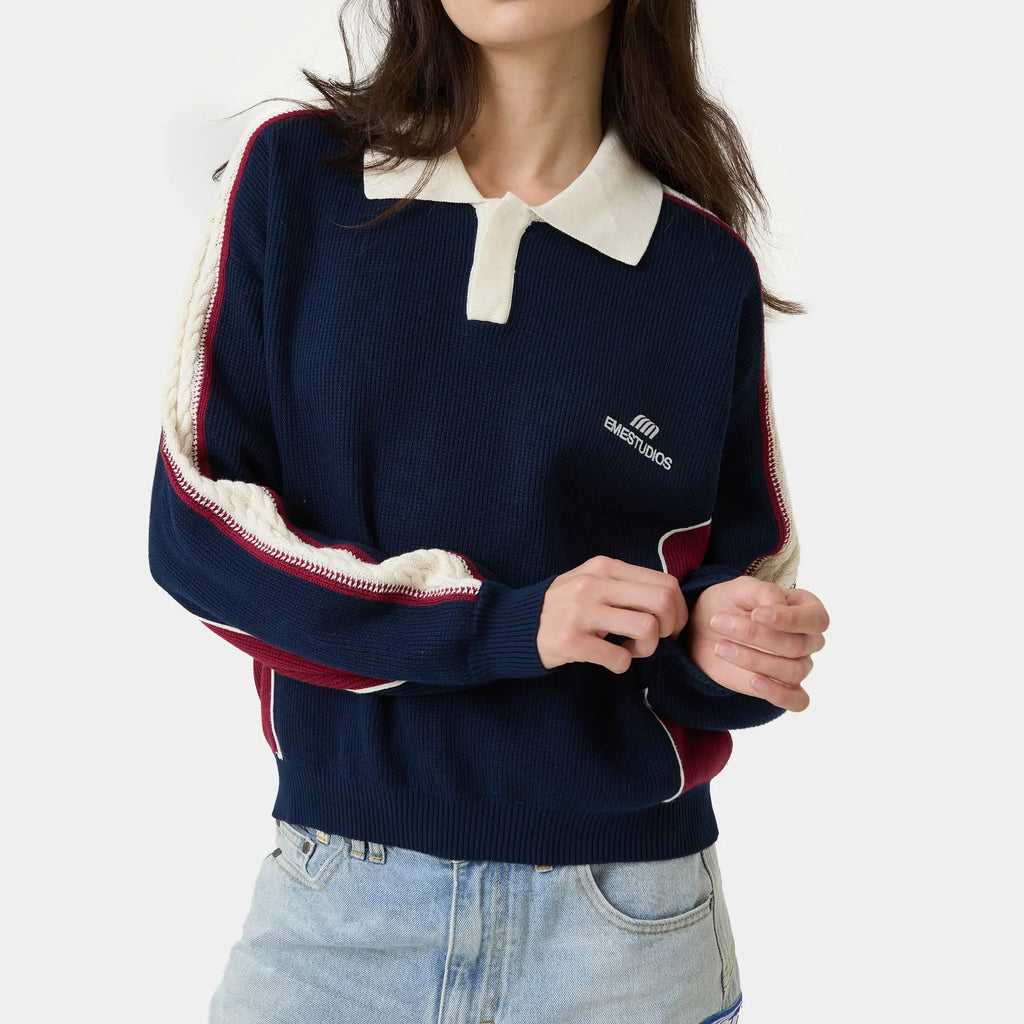 Polo tejida Eme Studios “Chully Navy”