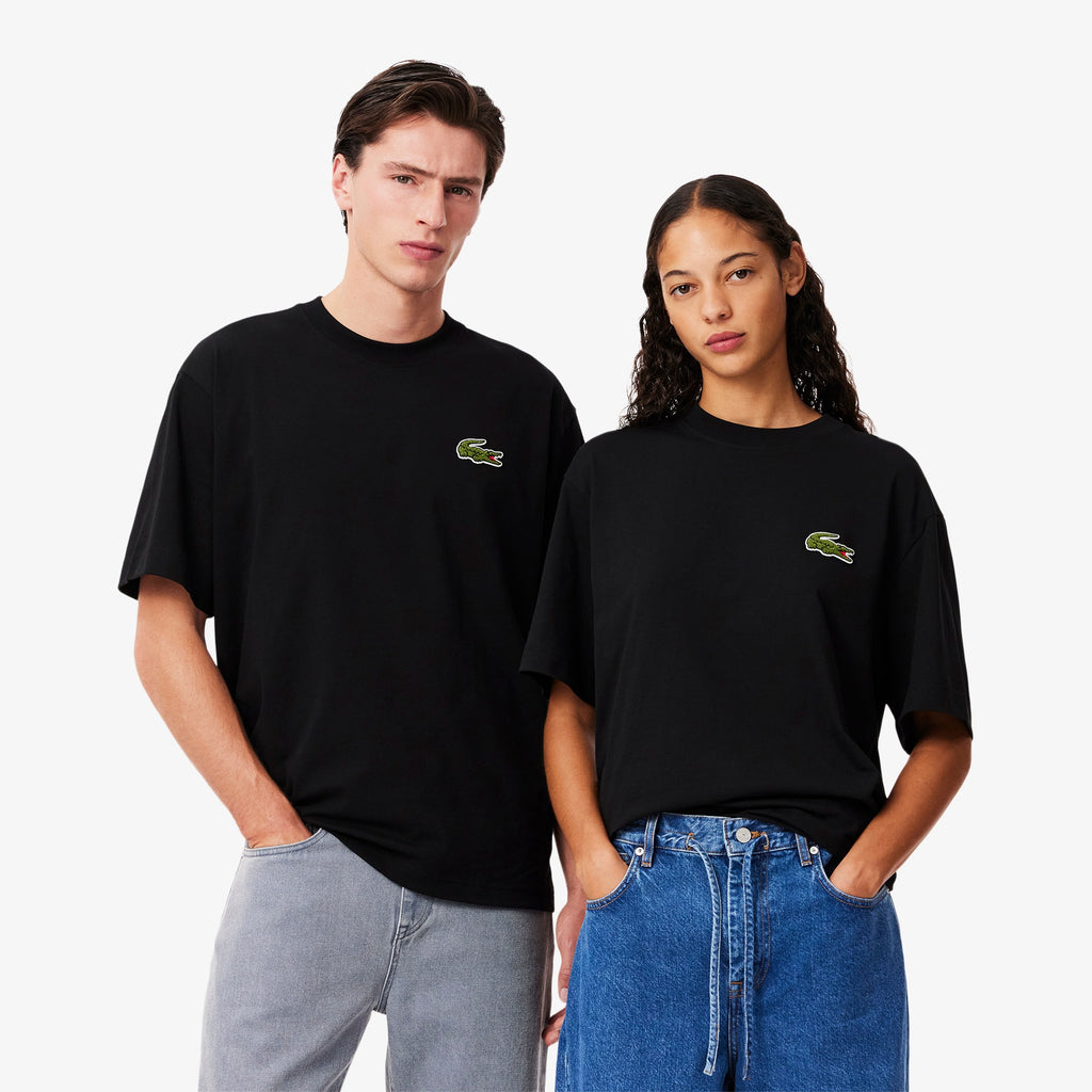 Remera Lacoste Heavy Cotton Black Oversize