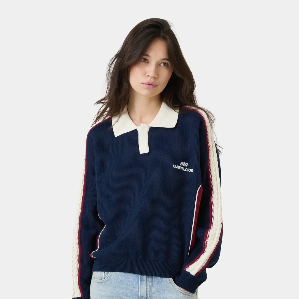 Polo tejida Eme Studios “Chully Navy”