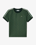 Remera femenina Lacoste “Monogram Jacquard Green”