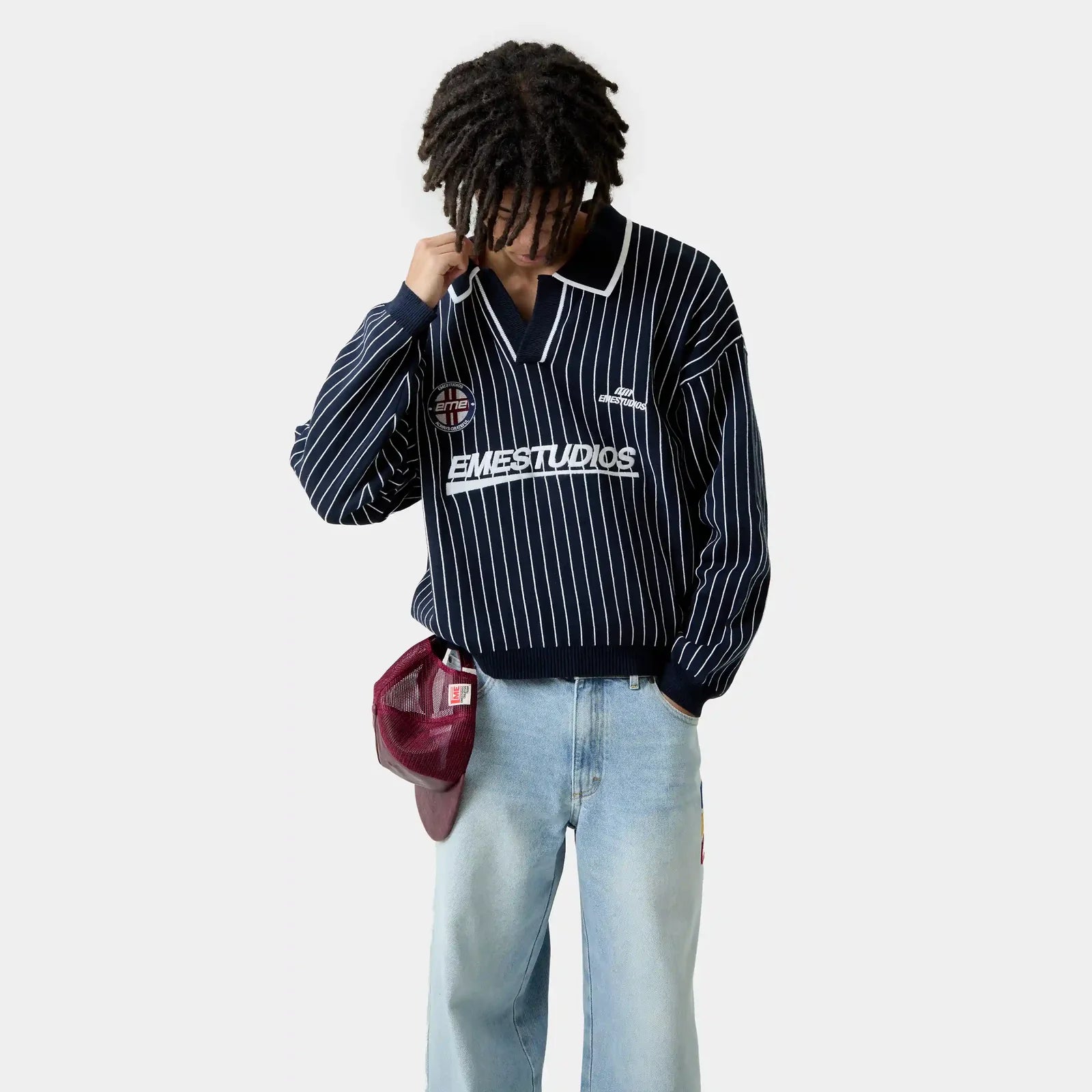 Polo tejida EmeStudios Pinstripe