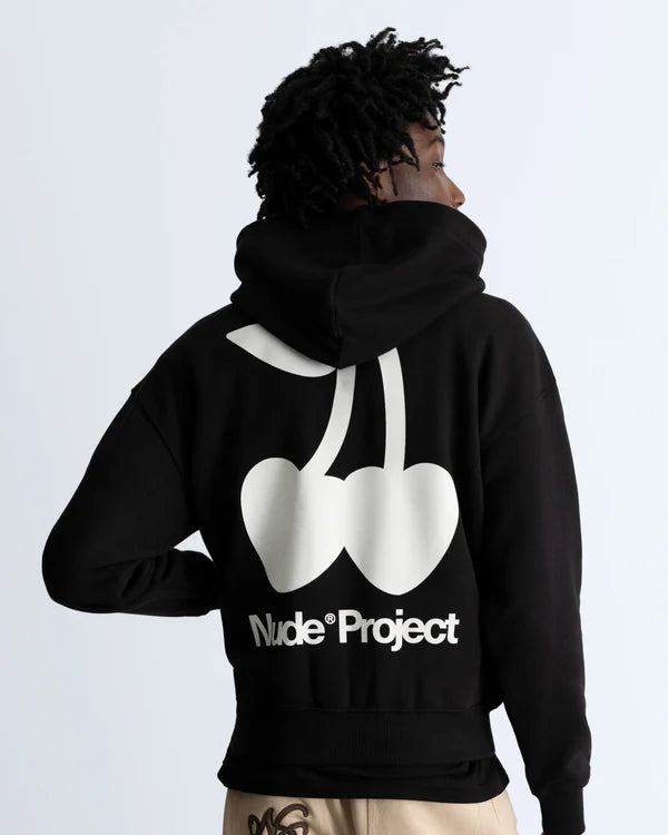 Hoodie Nude Project Black “Cherry Logo”