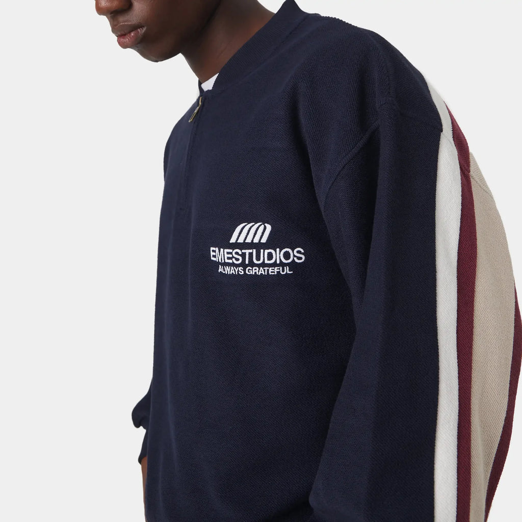 Buzo medio cierre Eme Studios Vanguard Navy