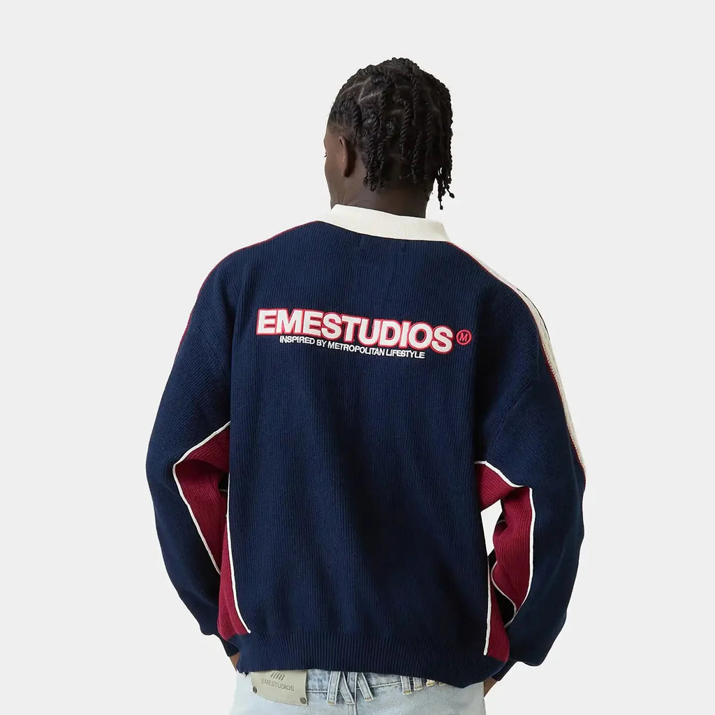 Polo tejida Eme Studios “Chully Navy”