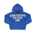 Campera Mixed Emotion Blue “End” Rhinestone