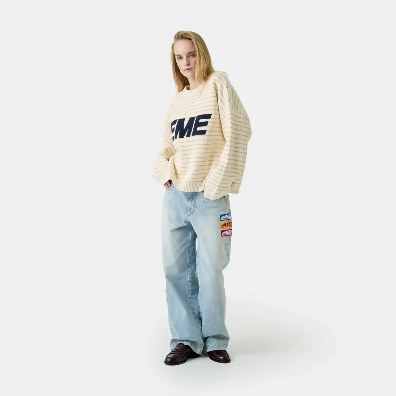 Pinstripe Sugar Knit Sweater