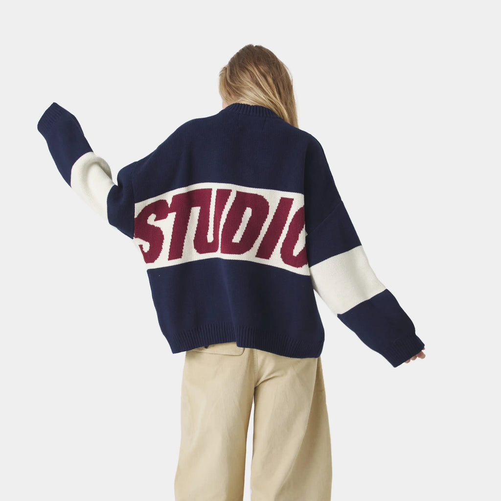 Suéter Eme Studios Thrill Navy