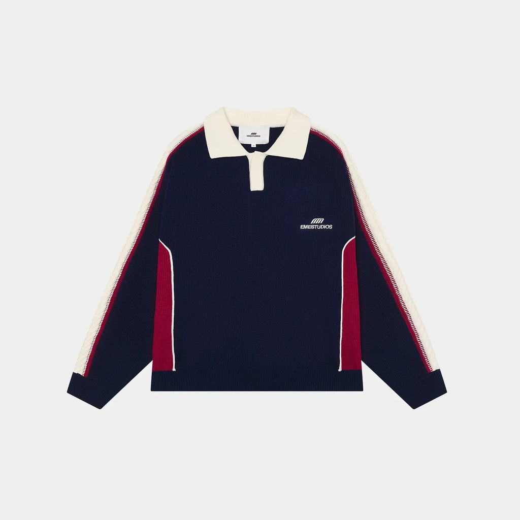 Polo tejida Eme Studios “Chully Navy”