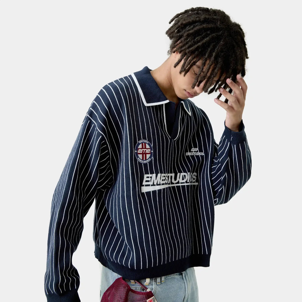 Polo tejida EmeStudios Pinstripe