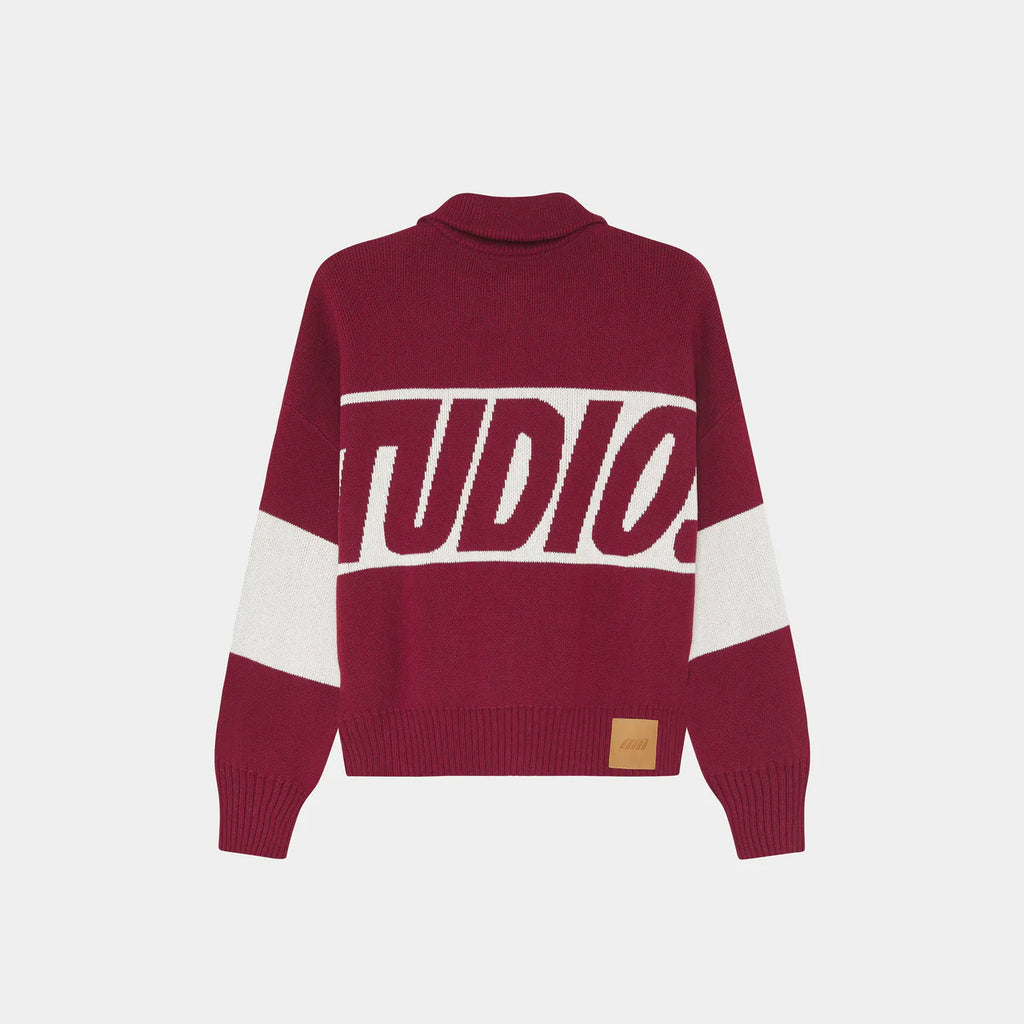Zip Knit Eme Studios Burgundy