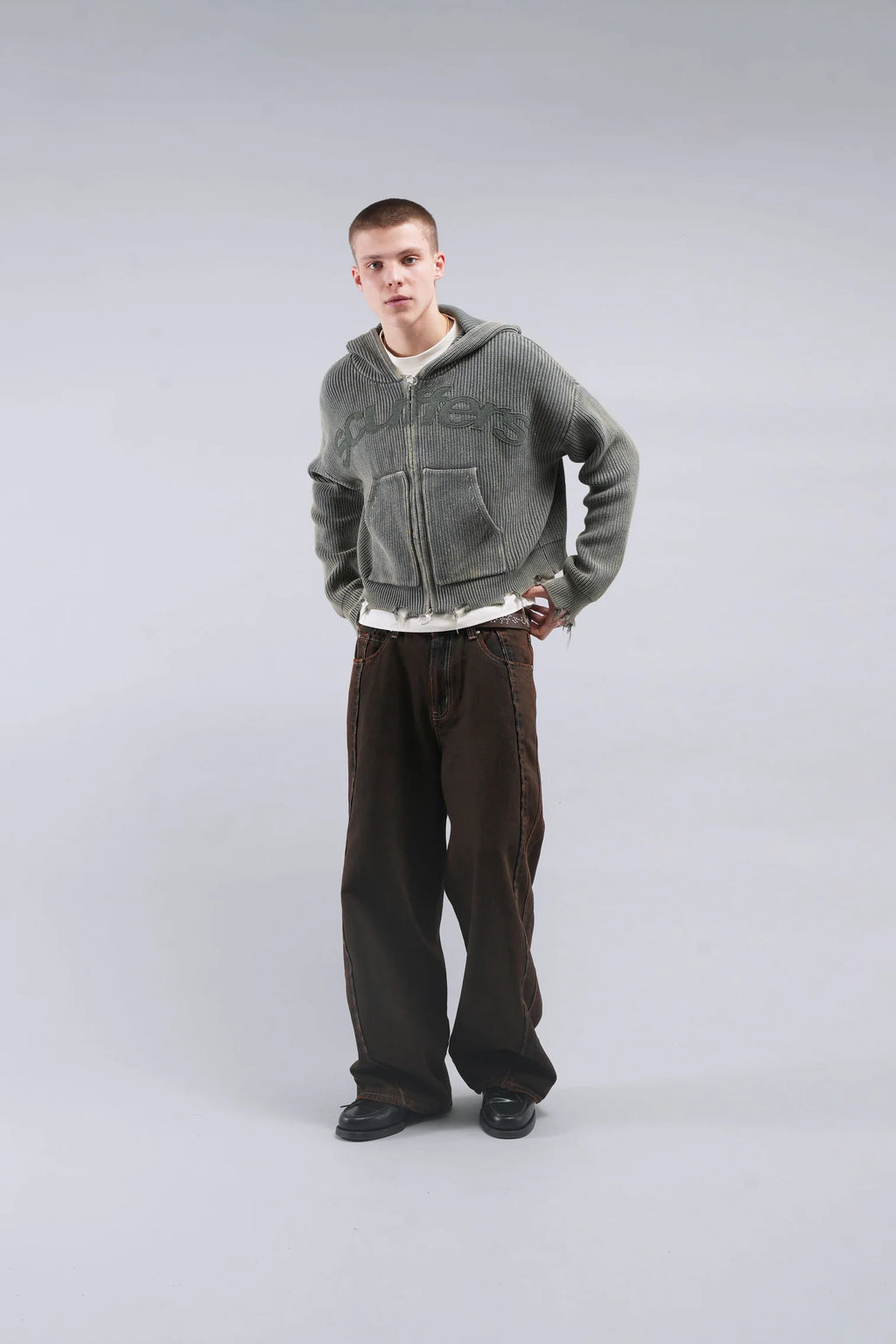 Campera Scuffers Buzz Dusty Green Knit