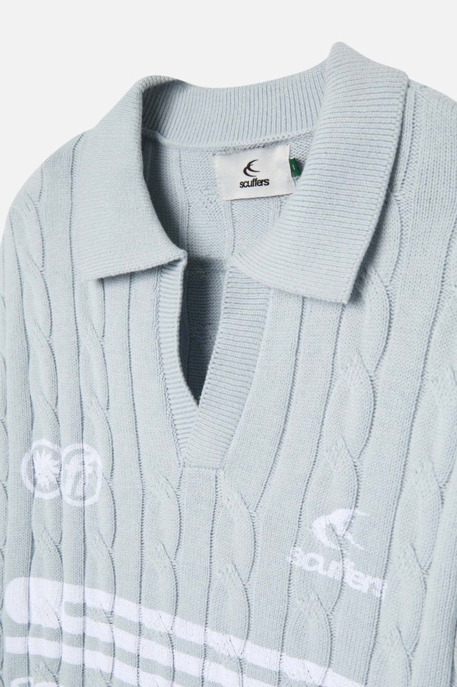 Polo Scuffers Knit Light Blue