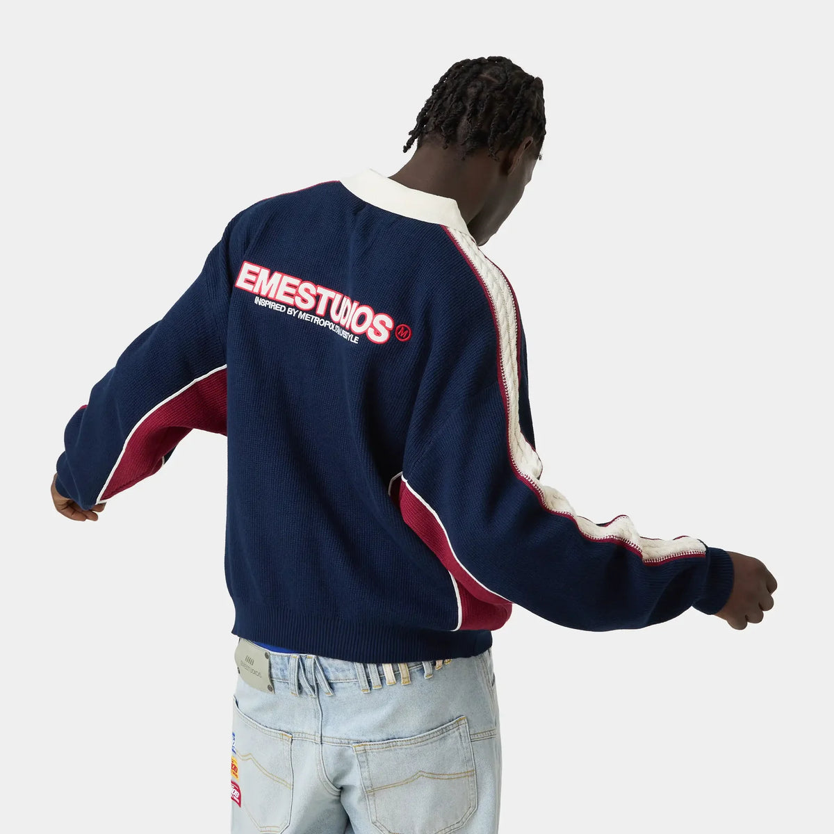 Polo tejida Eme Studios “Chully Navy”