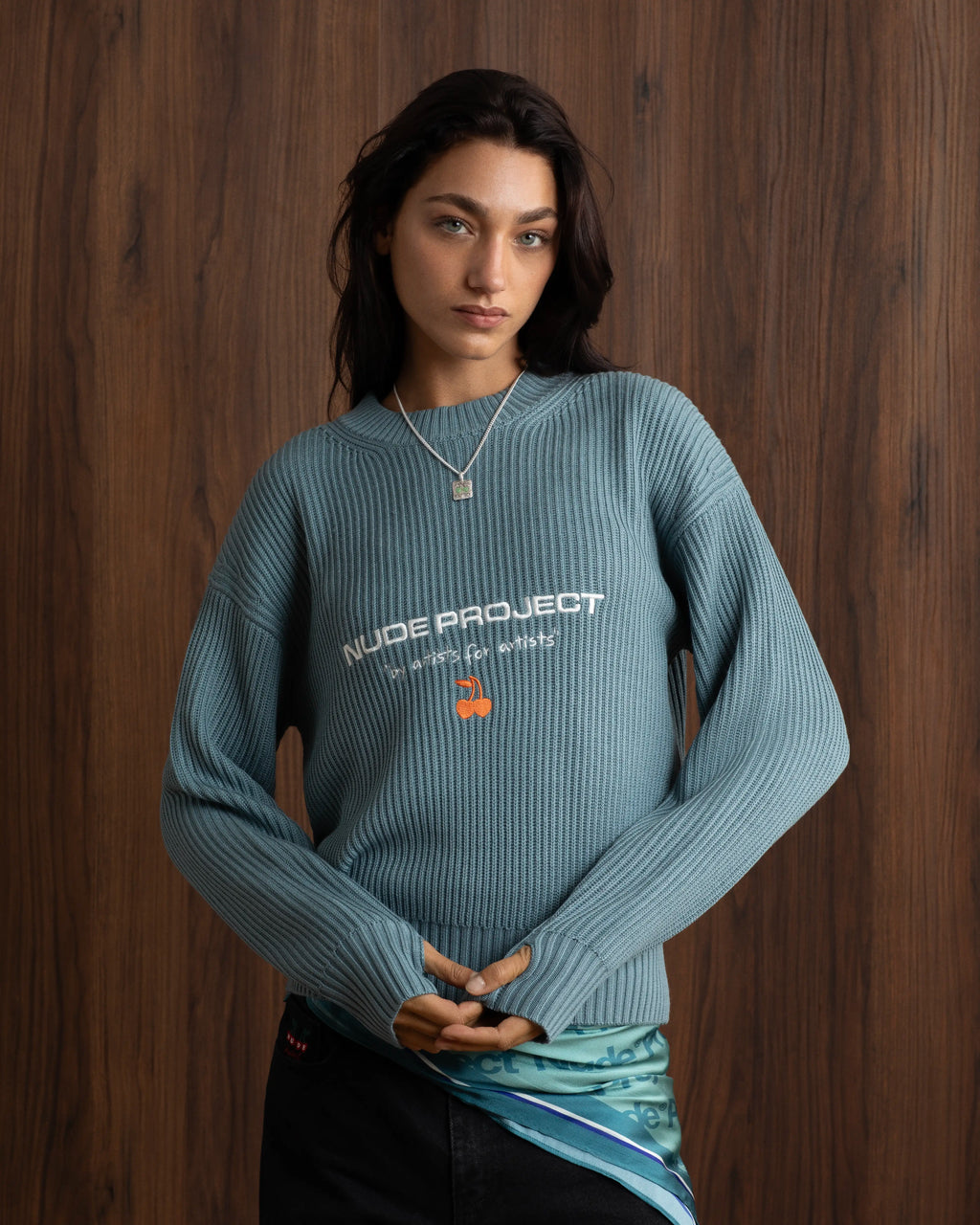 Suéter de punto Nude Project Wavy Blue