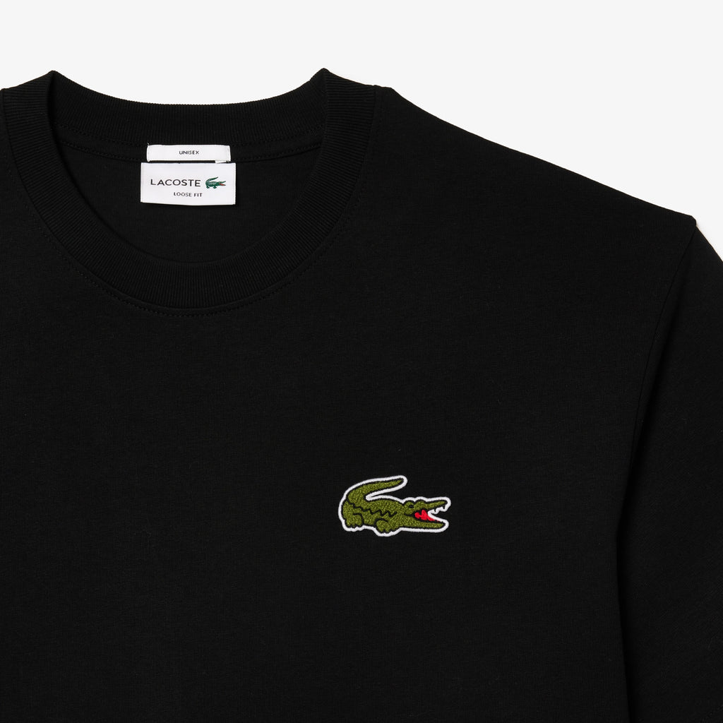 Remera Lacoste Heavy Cotton Black Oversize
