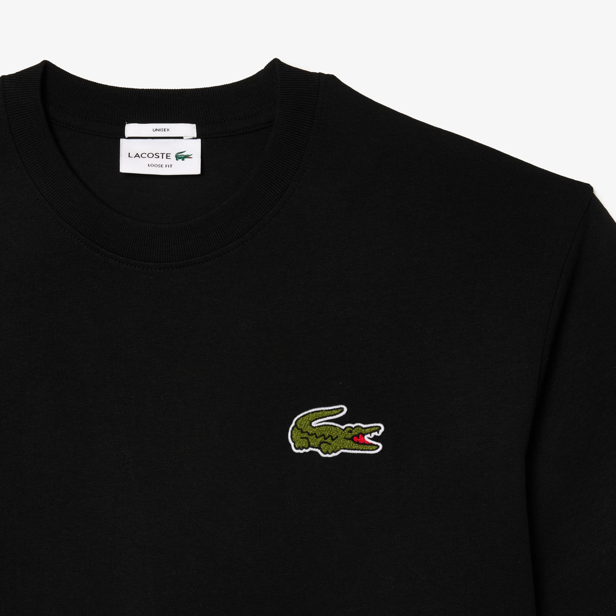 Remera Lacoste Heavy Cotton Black Oversize