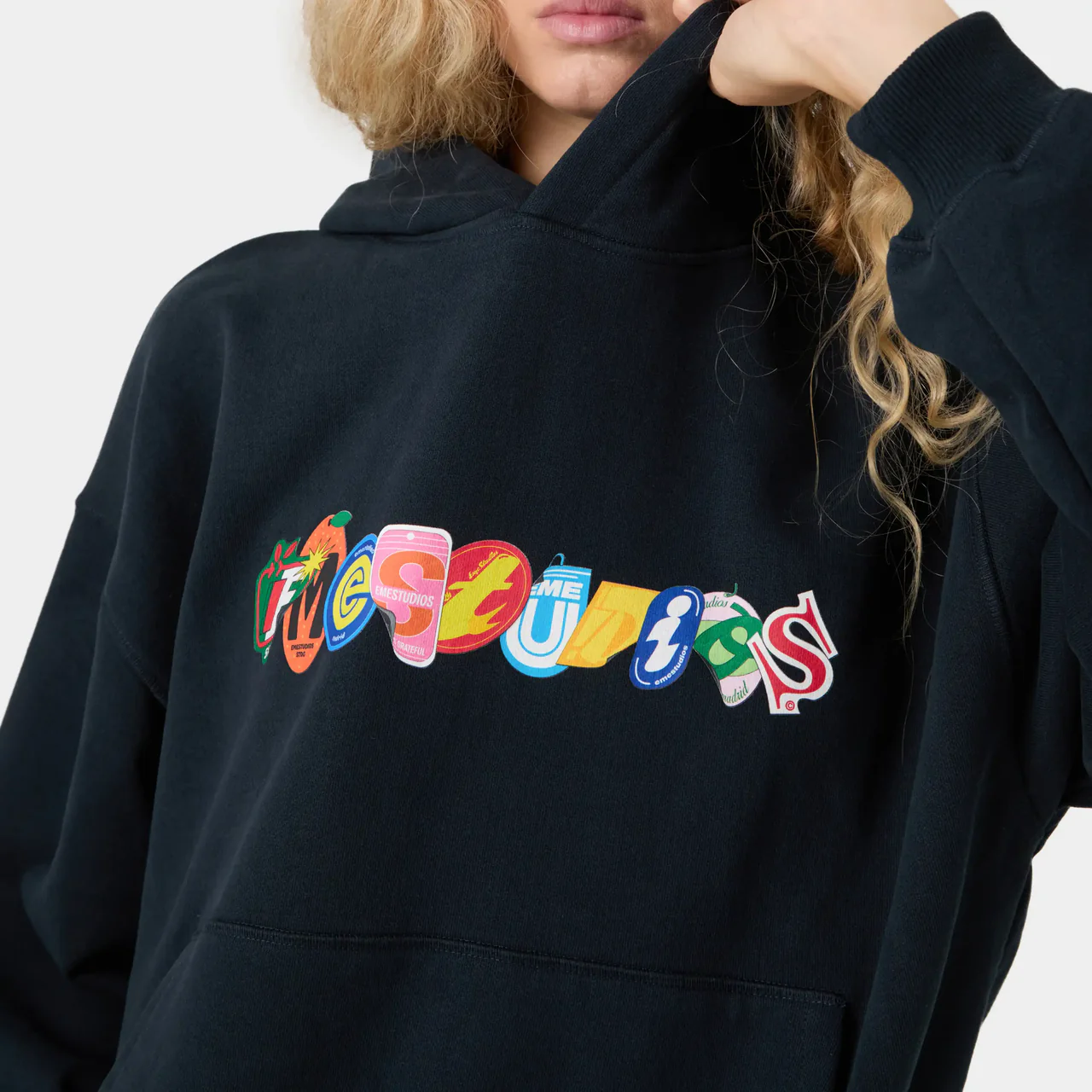 Hoodie Oversized Eme Studios “Stickers”
