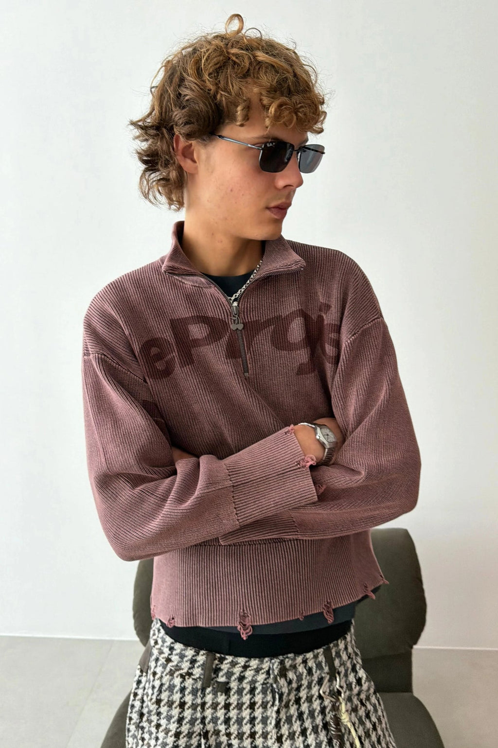 Suéter medio cierre Nude Project Beast Quarter Brown