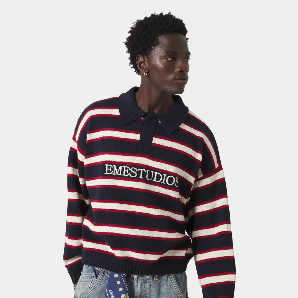 Sweet Navy Knit Polo