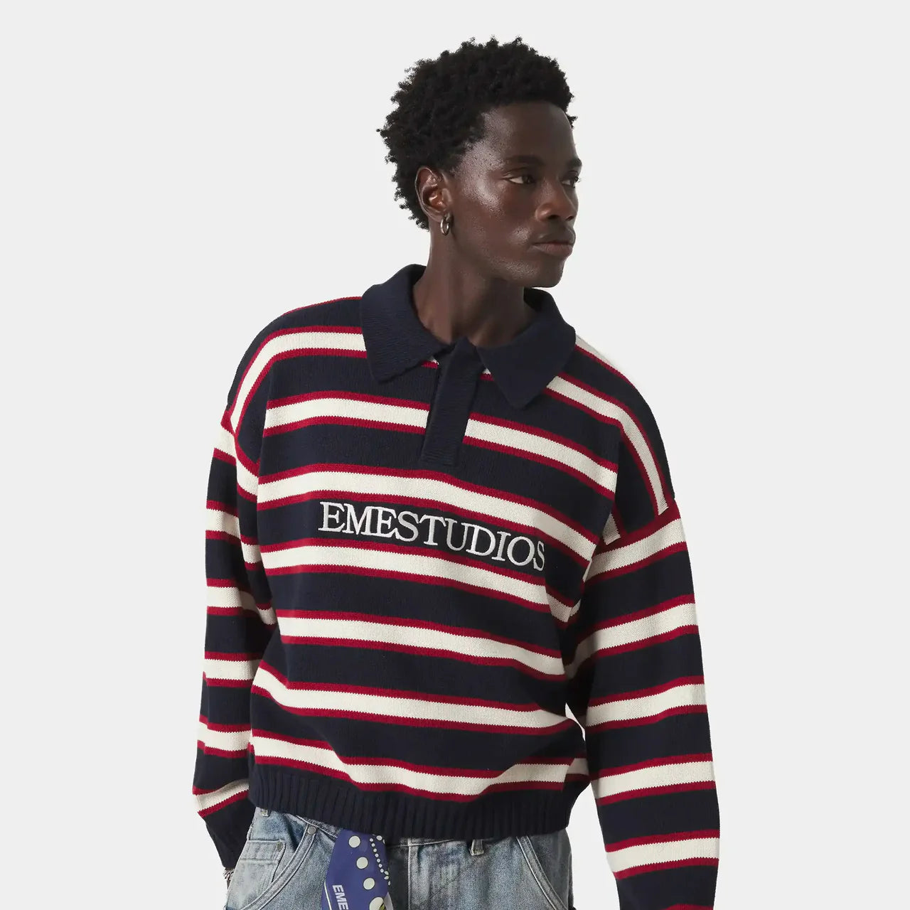 Sweet Navy Knit Polo