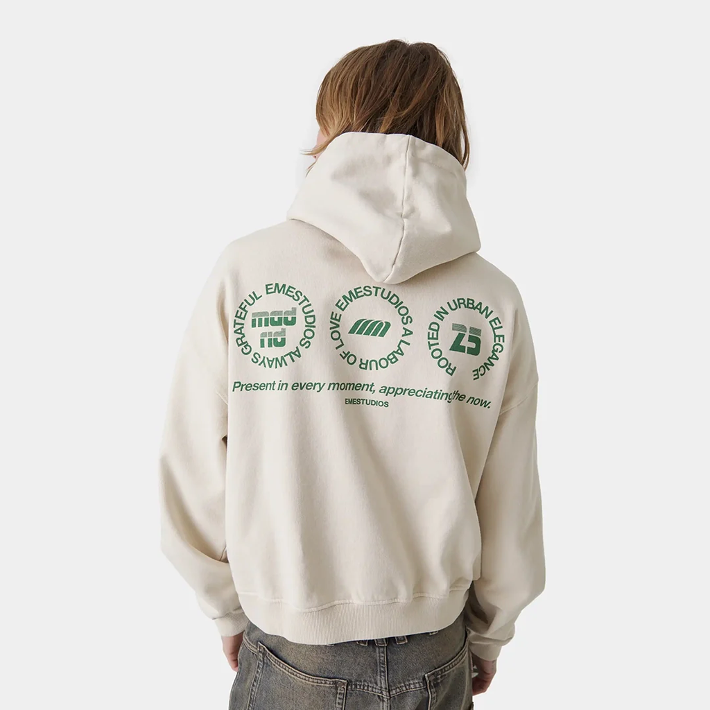 Hoodie Oversized Eme Studios “Stamp Off Sand”