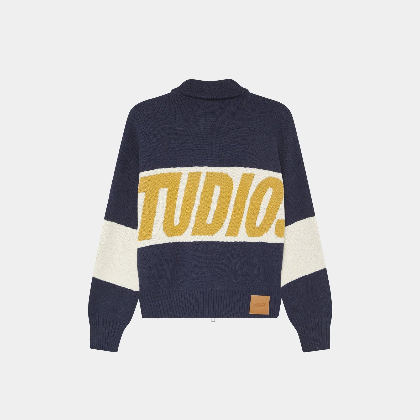 Zip Knit Eme Studios Navy Mustard