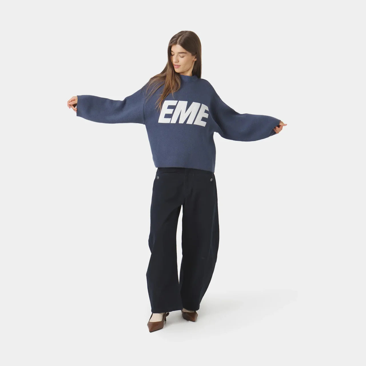 Flux Navy Knit Sweater