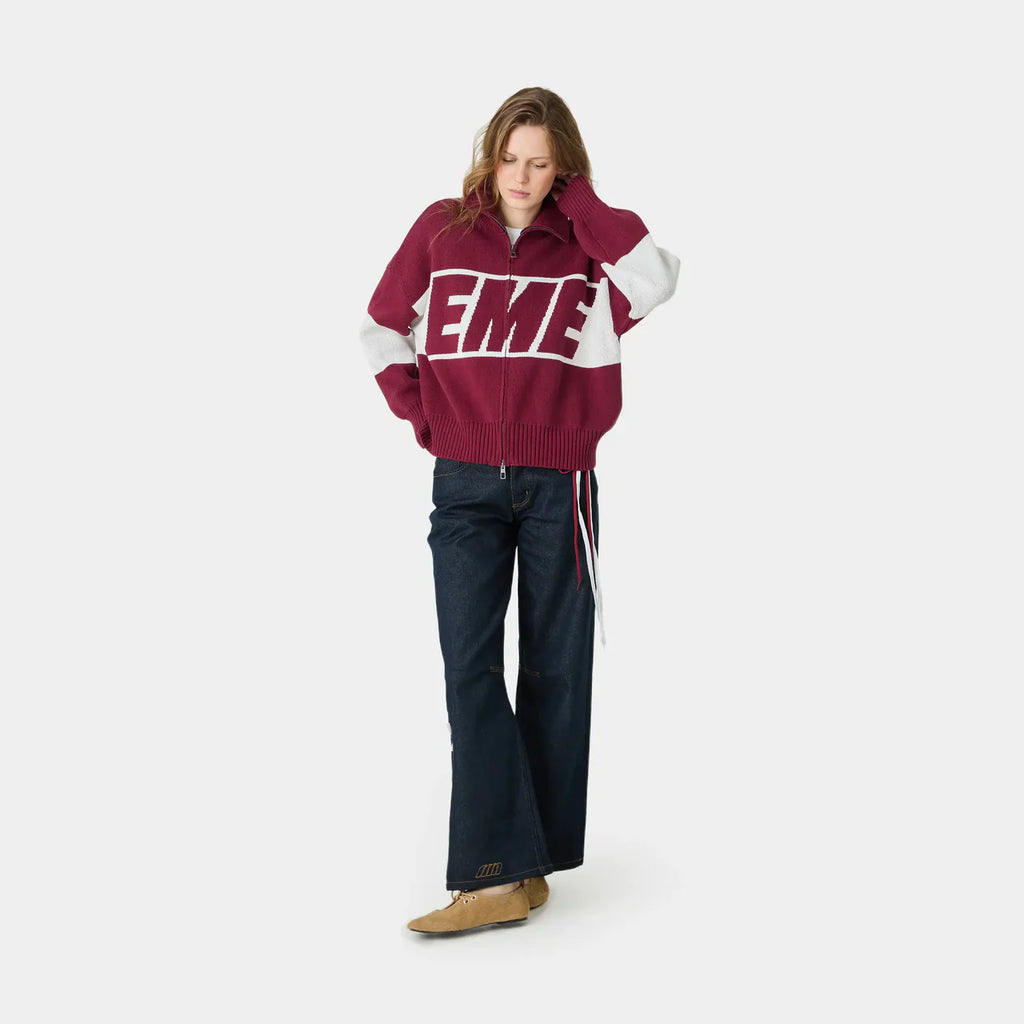 Zip Knit Eme Studios Burgundy