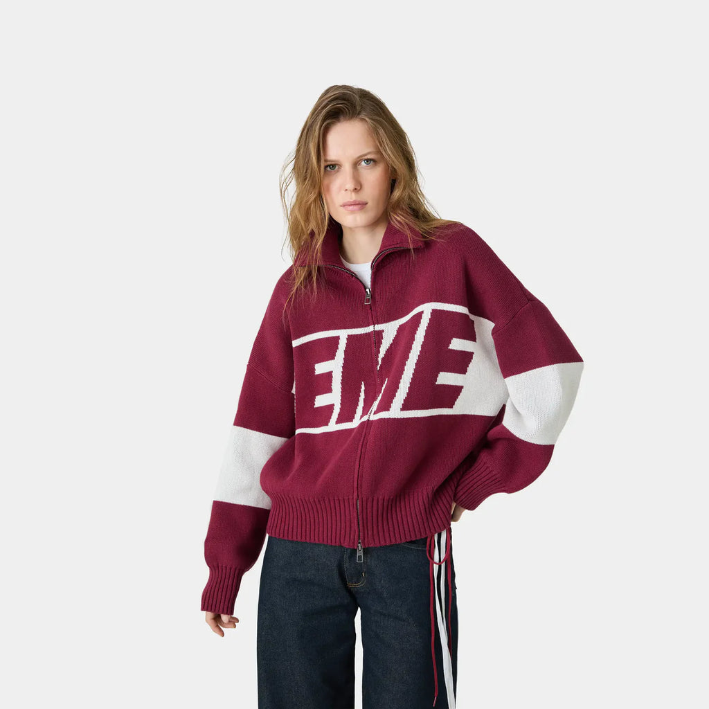 Zip Knit Eme Studios Burgundy