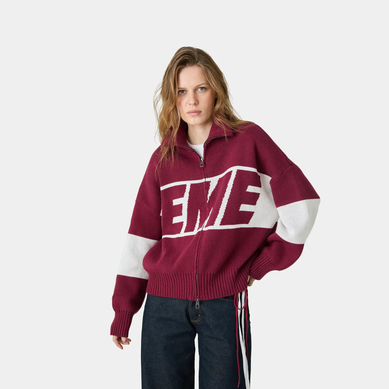 Zip Knit Eme Studios Burgundy