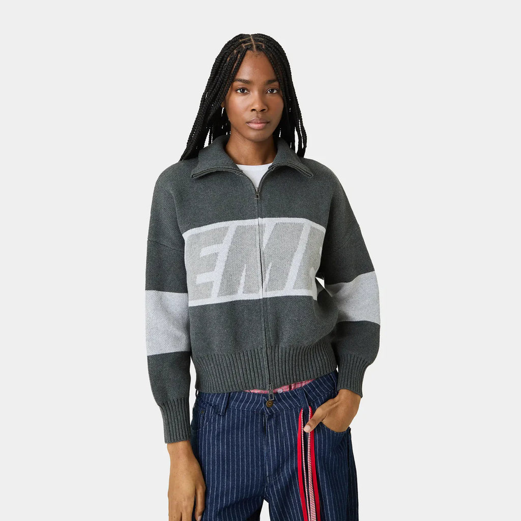 Zip Knit Eme Studios Grandpa Grey