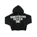 Zip Mixed Emotion Black “End” Rhinestone