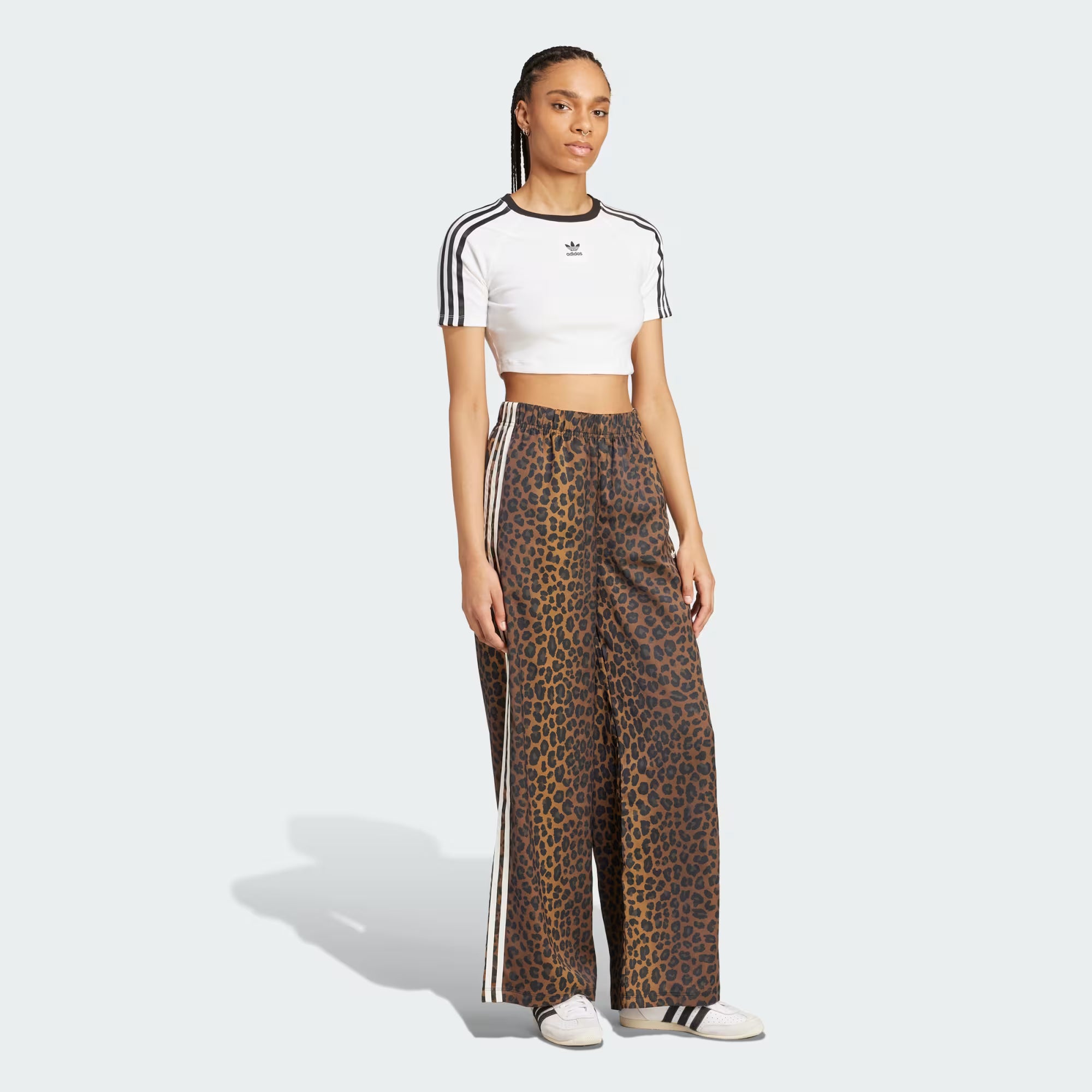 Pantalón de satén animal print Adidas Originals