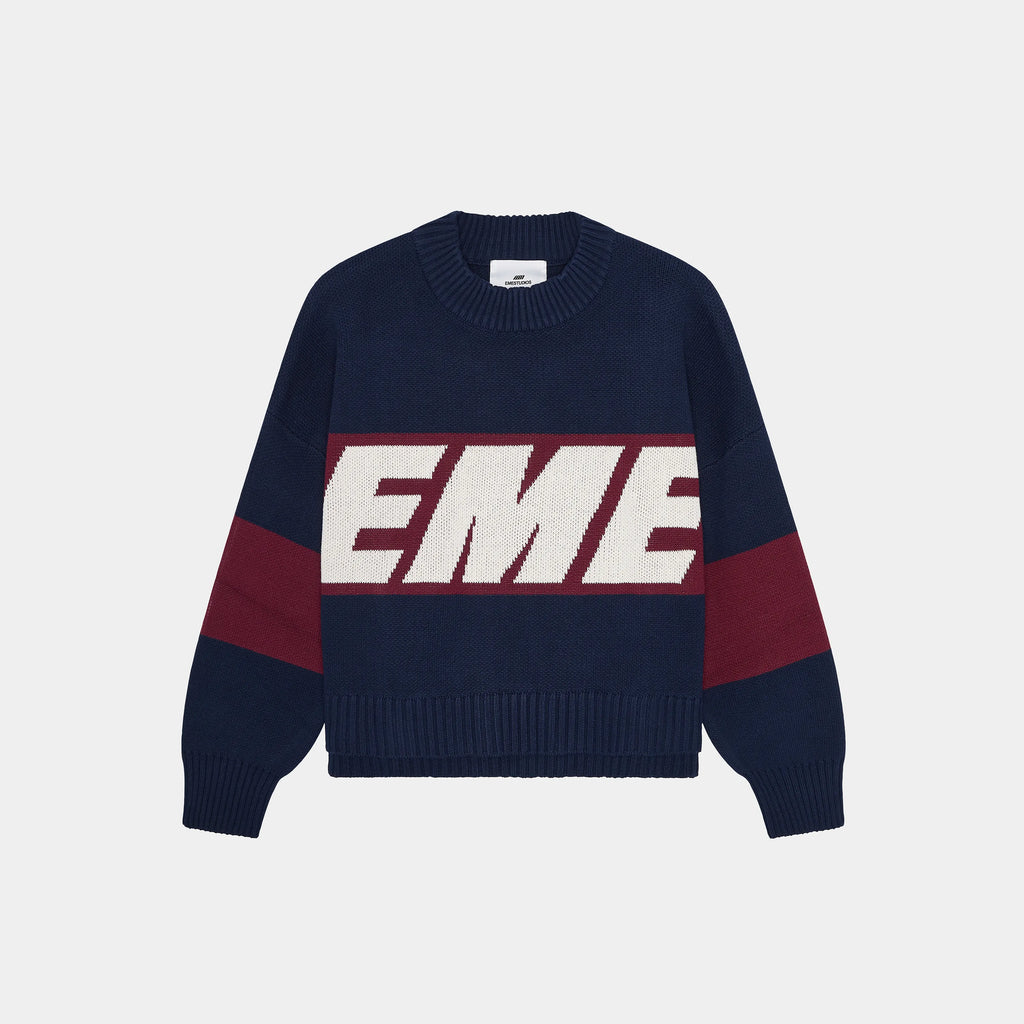 Thrill Indigo — Knit Sweater (EME Studios)
