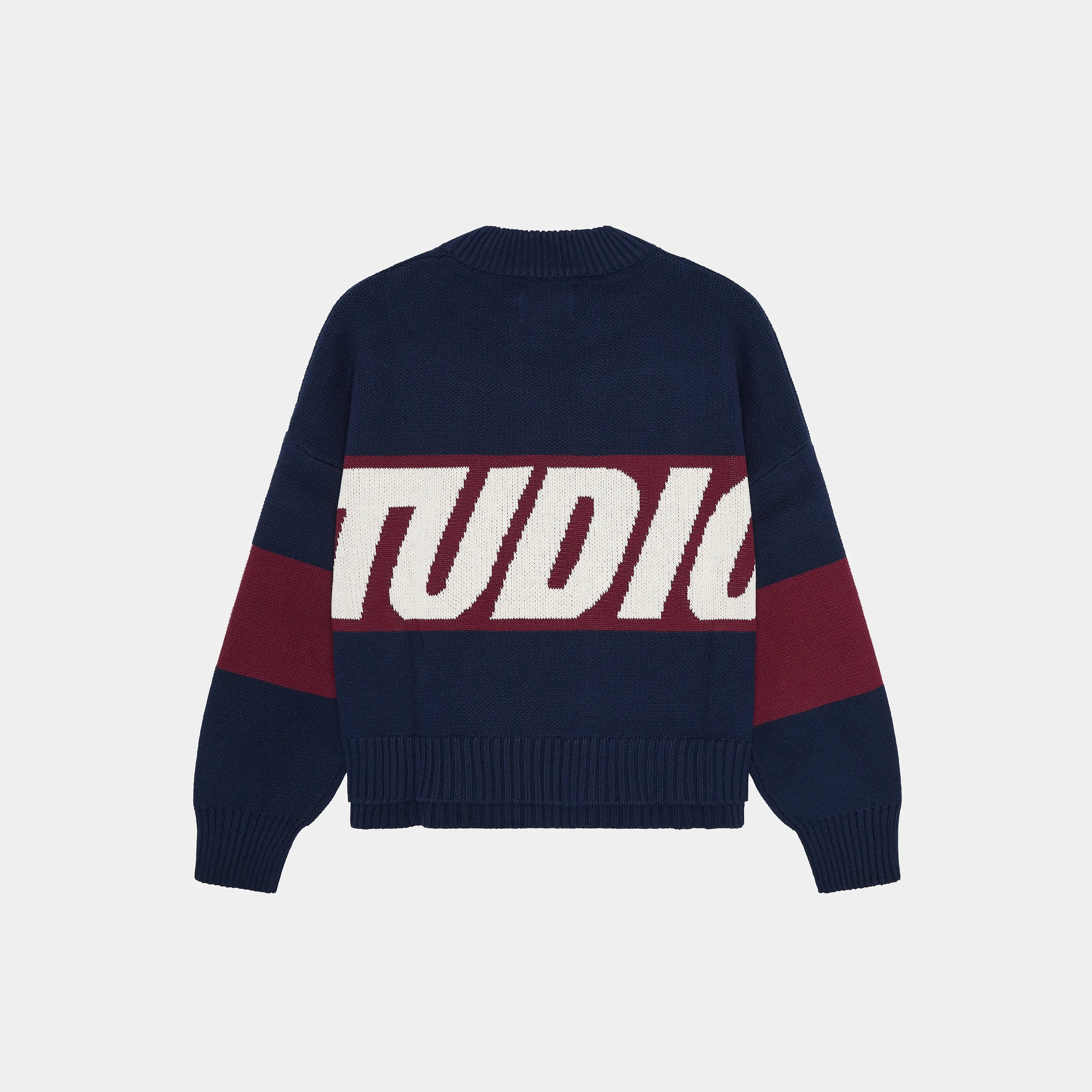 Thrill Indigo — Knit Sweater (EME Studios)