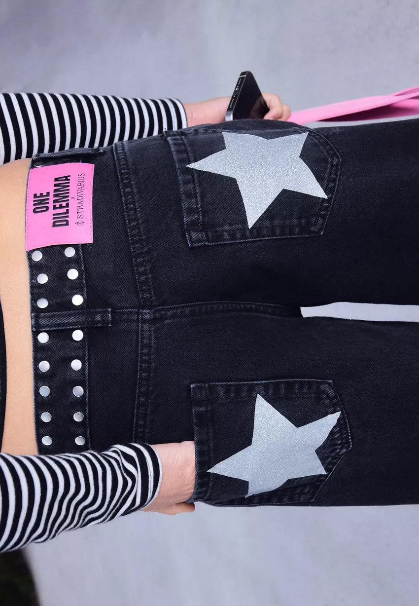 Jean One Dilemma x Stradivarius "Straight Tachas"