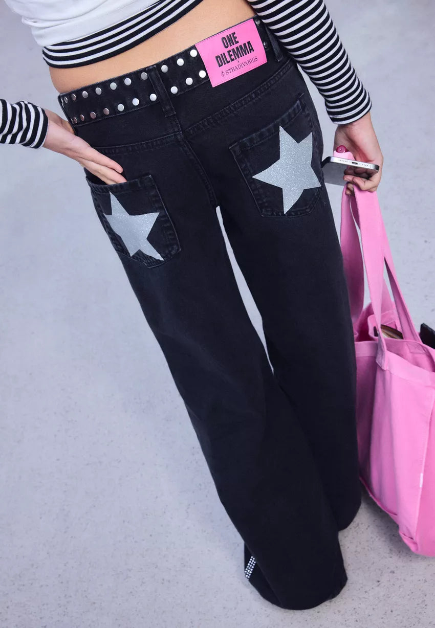 Jean One Dilemma x Stradivarius "Straight Tachas"